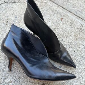 Celine Black Pointed Toe Booties